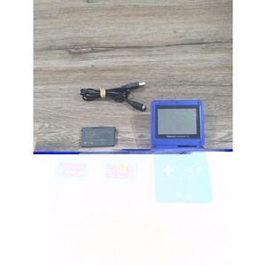 Nintendo Game Boy Advance SP AGS-001 Cobalt Blue Console Bundle Charger 3 Games